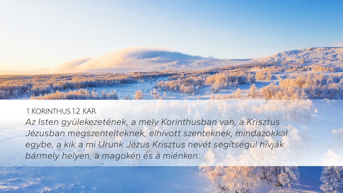 1 Korinthus 1:2 KAR Bible Verse Image