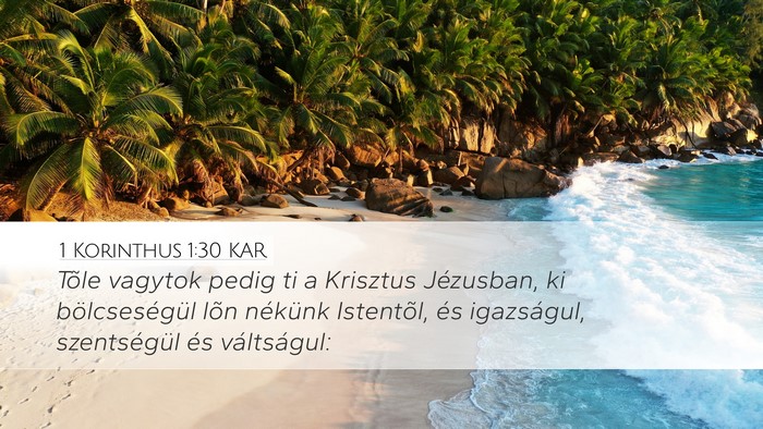 1 Korinthus 1:30 KAR Bible Verse Image