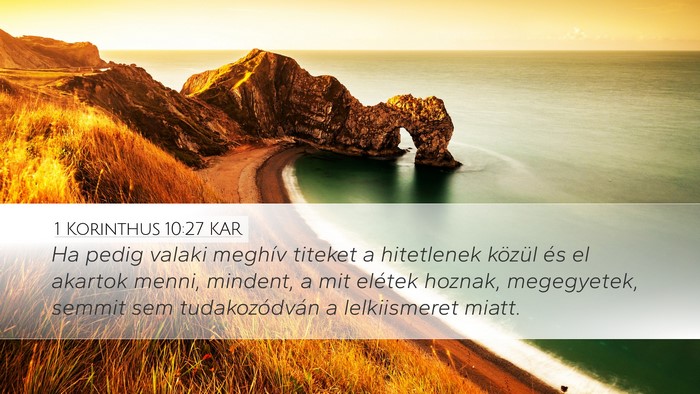 1 Korinthus 10:27 KAR Bible Verse Image