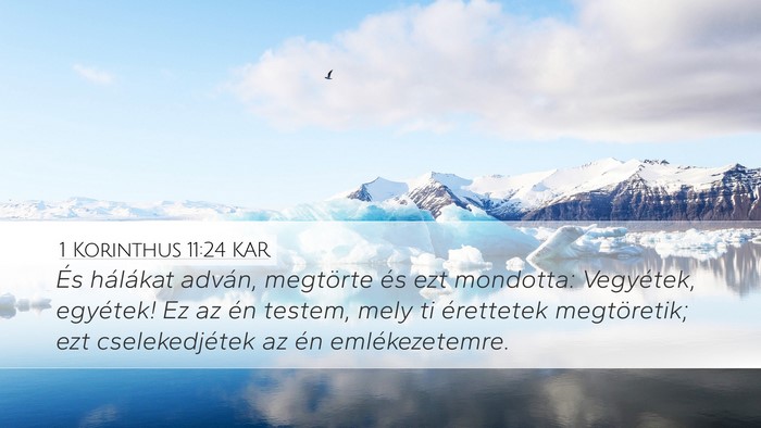 1 Korinthus 11:24 KAR Bible Verse Image