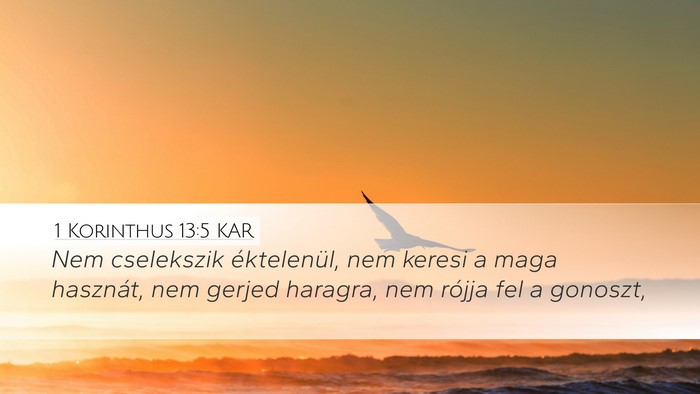 1 Korinthus 13:5 KAR Bible Verse Image