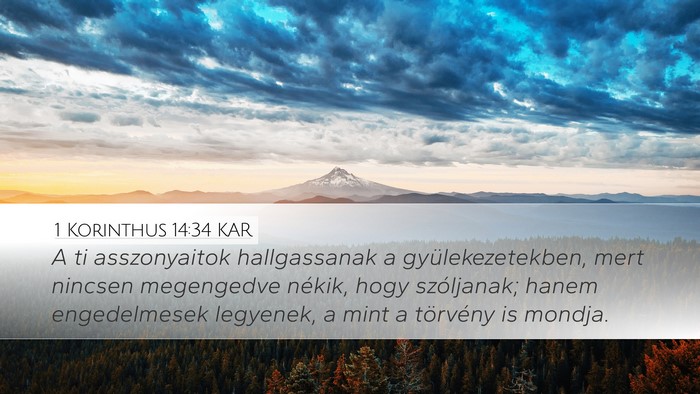 1 Korinthus 14:34 KAR Bible Verse Image