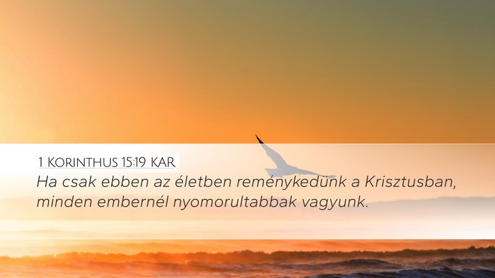 1 Korinthus 15:19 KAR Bible Verse Image