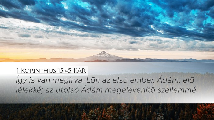 1 Korinthus 15:45 KAR Bible Verse Image