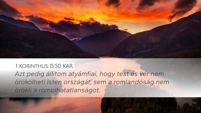 1 Korinthus 15:50 KAR Bible Verse Image
