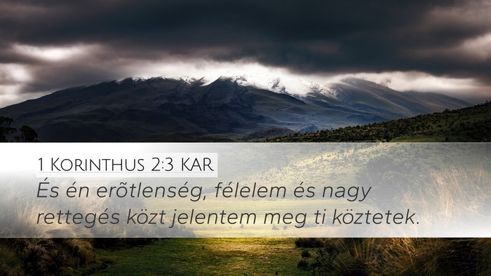 1 Korinthus 2:3 KAR Bible Verse Image