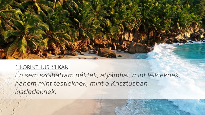 1 Korinthus 3:1 KAR Bible Verse Image