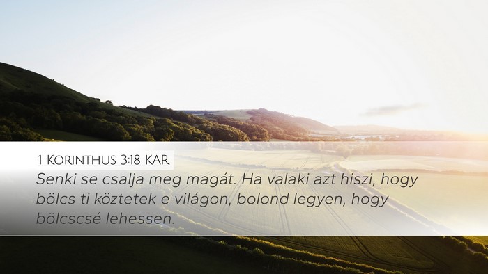 1 Korinthus 3:18 KAR Bible Verse Image
