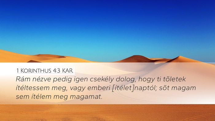 1 Korinthus 4:3 KAR Bible Verse Image