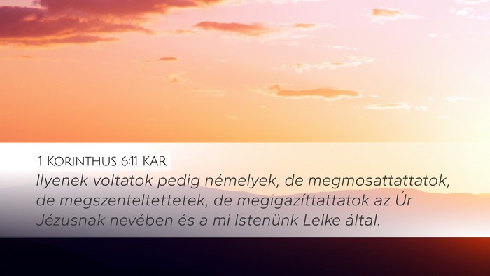 1 Korinthus 6:11 KAR Bible Verse Image