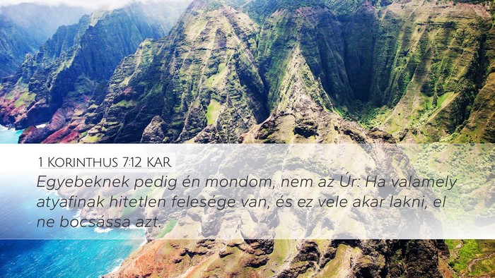 1 Korinthus 7:12 KAR Bible Verse Image