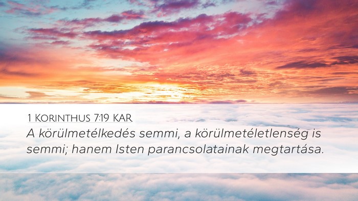 1 Korinthus 7:19 KAR Bible Verse Image