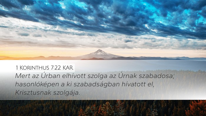 1 Korinthus 7:22 KAR Bible Verse Image