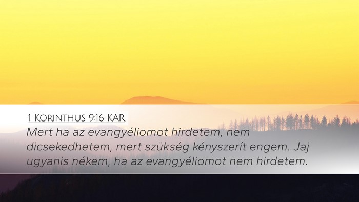 1 Korinthus 9:16 KAR Bible Verse Image