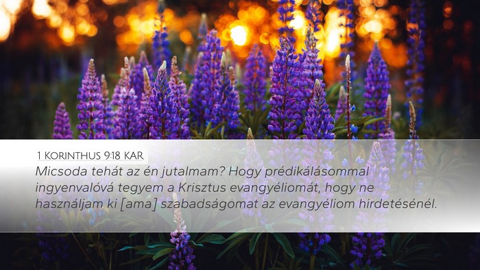 1 Korinthus 9:18 KAR Bible Verse Image