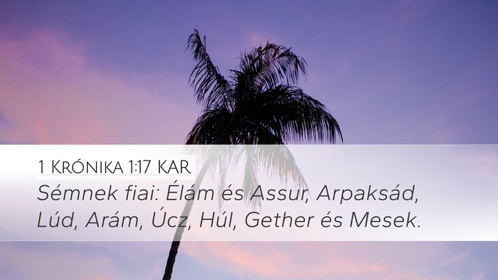 1 Krónika 1:17 KAR Bible Verse Image