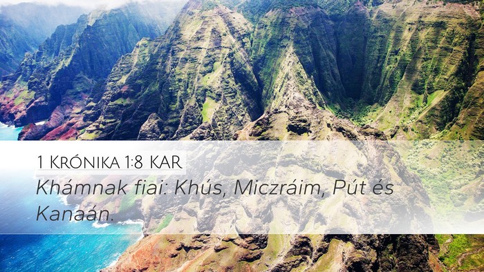1 Krónika 1:8 KAR Bible Verse Image