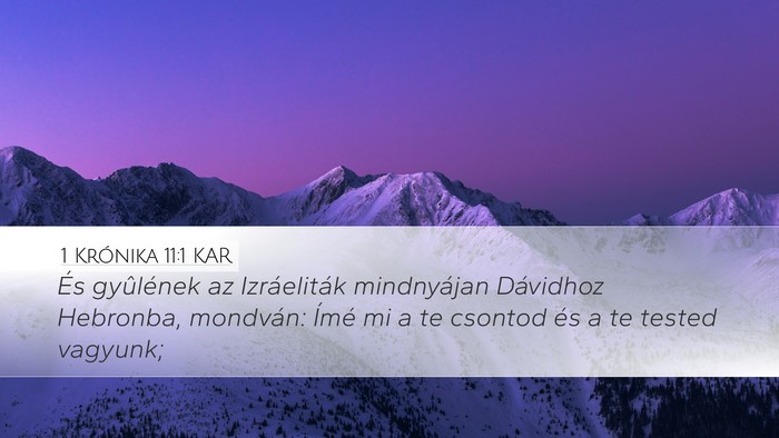 1 Krónika 11:1 KAR Bible Verse Image
