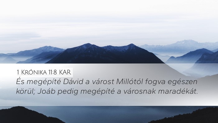 1 Krónika 11:8 KAR Bible Verse Image
