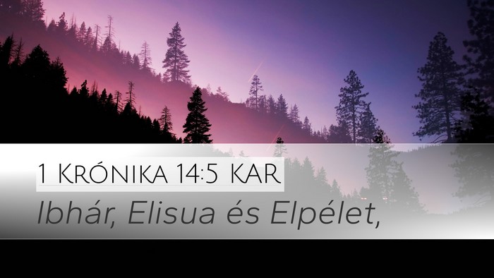 1 Krónika 14:5 KAR Bible Verse Image