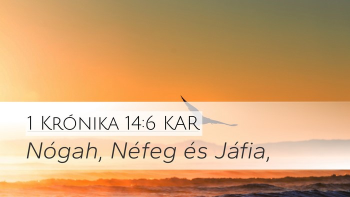 1 Krónika 14:6 KAR Desktop Wallpaper - Nógah, Néfeg és - Desktop Bible Verse Wallpaper