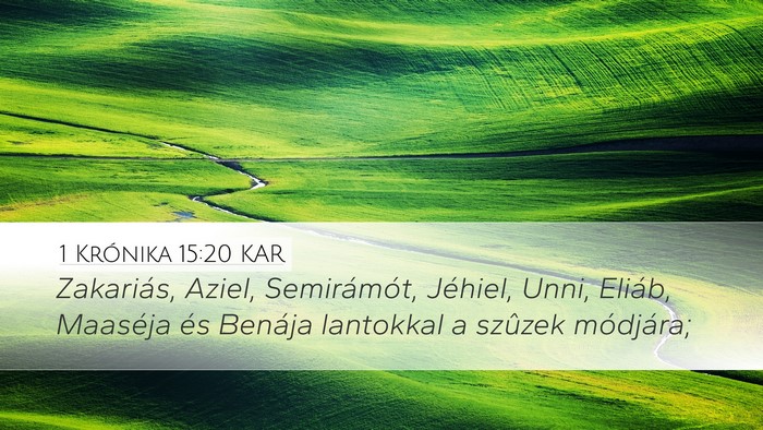 1 Krónika 15:20 KAR Bible Verse Image