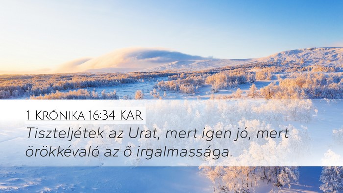1 Krónika 16:34 KAR Bible Verse Image