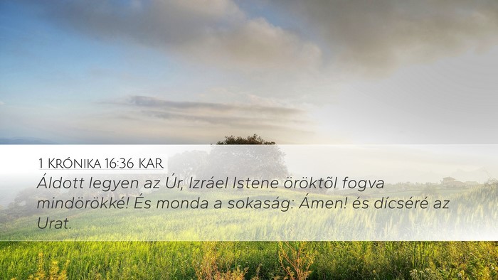 1 Krónika 16:36 KAR Bible Verse Image