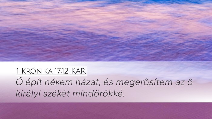 1 Krónika 17:12 KAR Bible Verse Image