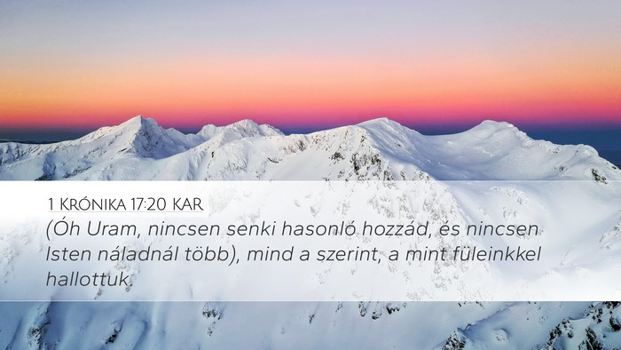 1 Krónika 17:20 KAR Bible Verse Image