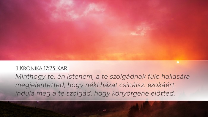 1 Krónika 17:25 KAR Bible Verse Image
