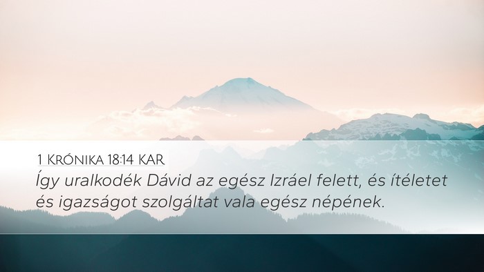 1 Krónika 18:14 KAR Bible Verse Image