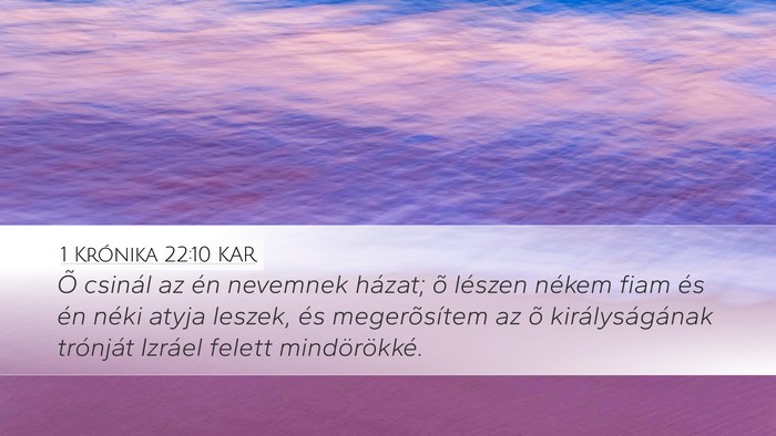 1 Krónika 22:10 KAR Bible Verse Image
