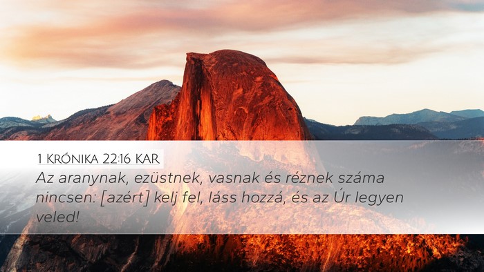 1 Krónika 22:16 KAR Bible Verse Image