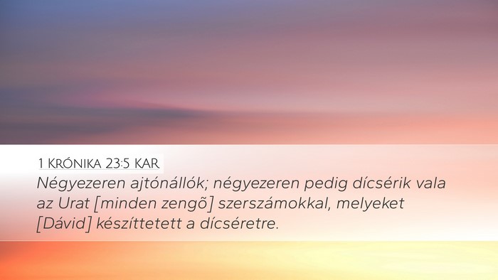 1 Krónika 23:5 KAR Bible Verse Image