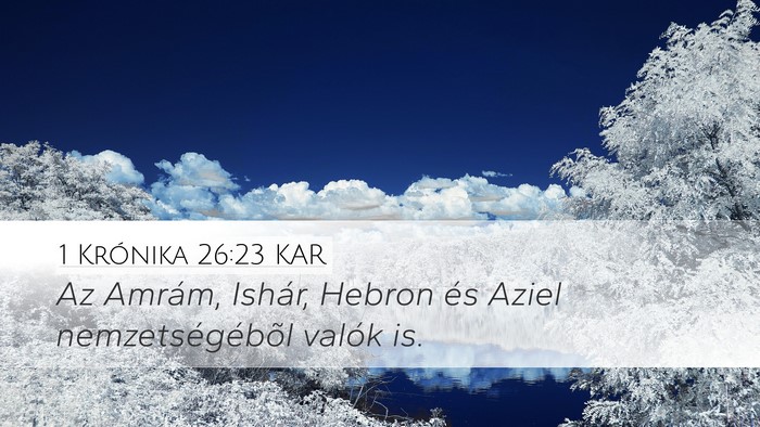 1 Krónika 26:23 KAR Bible Verse Image