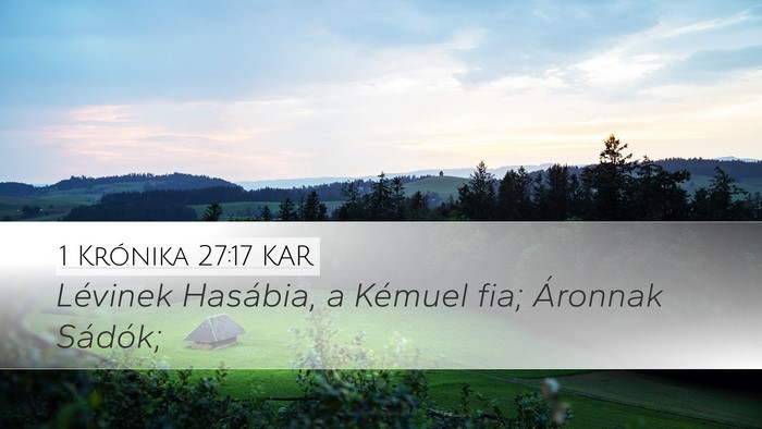 1 Krónika 27:17 KAR Bible Verse Image