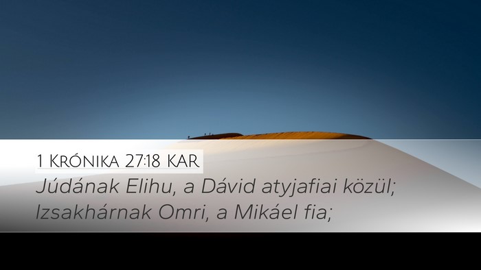 1 Krónika 27:18 KAR Bible Verse Image
