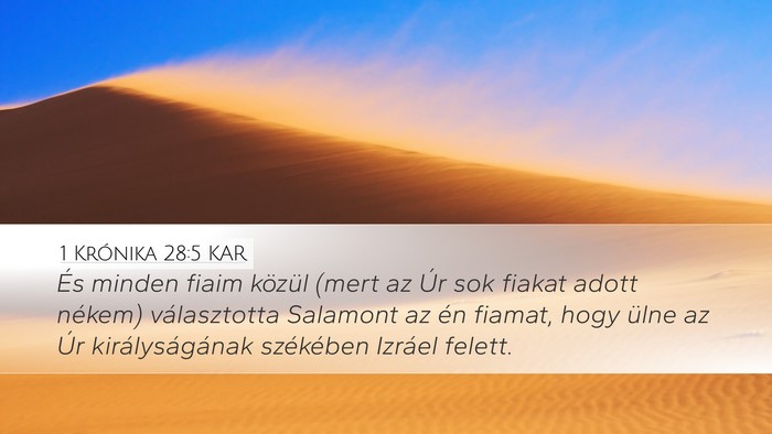 1 Krónika 28:5 KAR Bible Verse Image