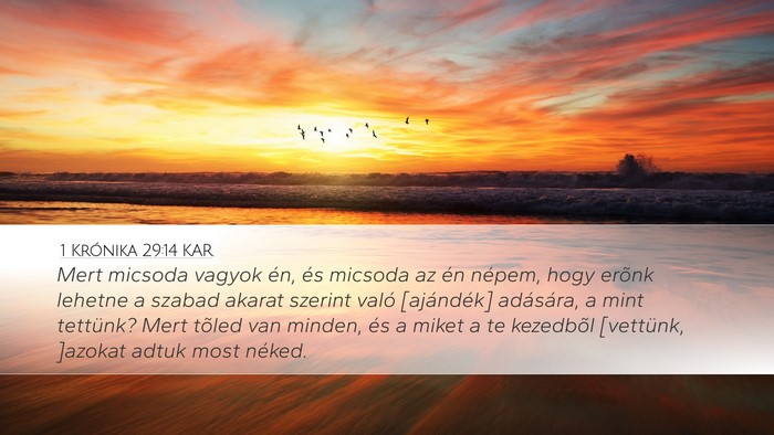 1 Krónika 29:14 KAR Bible Verse Image
