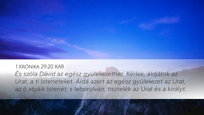 1 Krónika 29:20 KAR Bible Verse Image