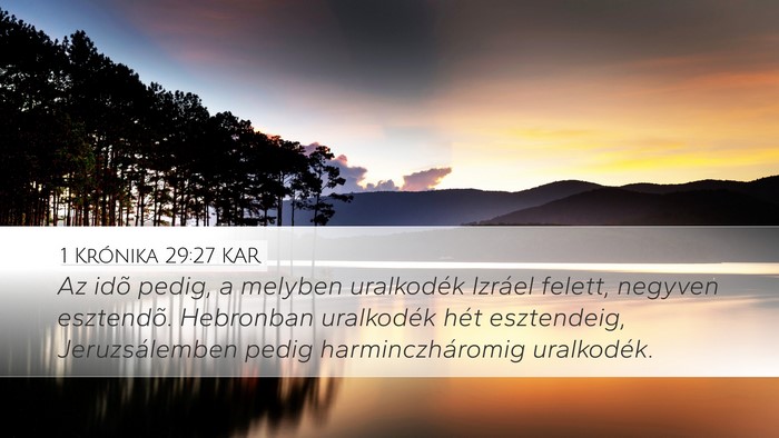 1 Krónika 29:27 KAR Bible Verse Image