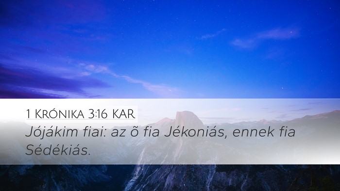 1 Krónika 3:16 KAR Bible Verse Image