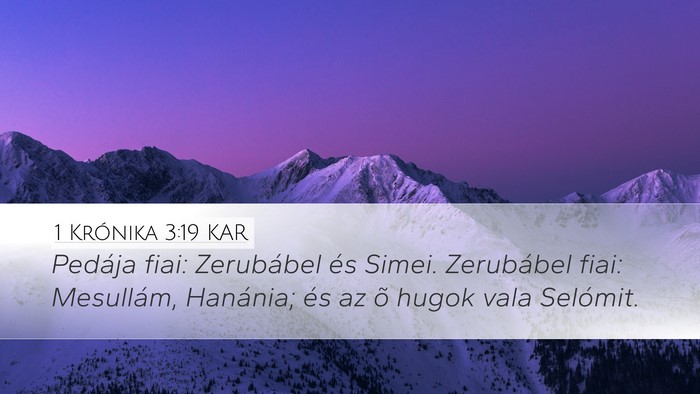 1 Krónika 3:19 KAR Bible Verse Image