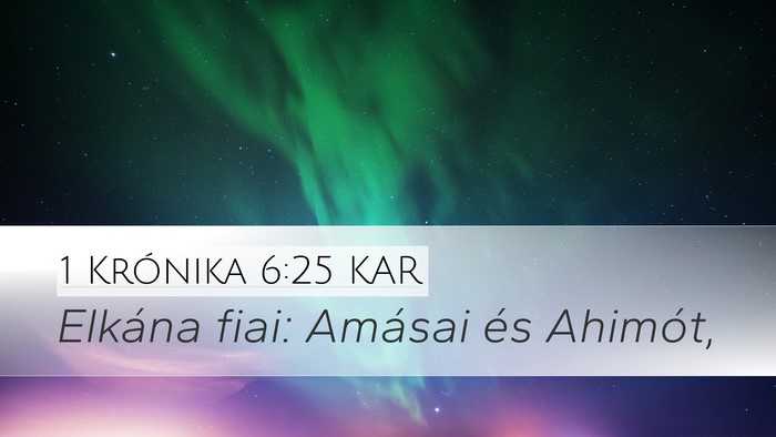 1 Krónika 6:25 KAR Bible Verse Image