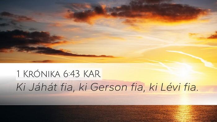1 Krónika 6:43 KAR Bible Verse Image