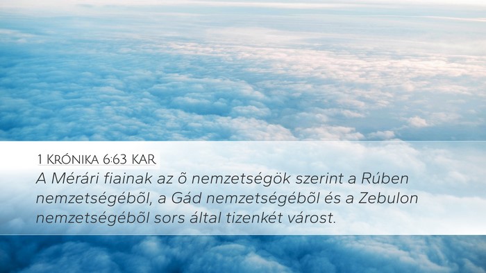1 Krónika 6:63 KAR Bible Verse Image