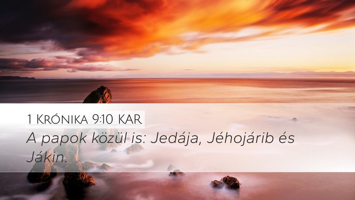 1 Krónika 9:10 KAR Bible Verse Image