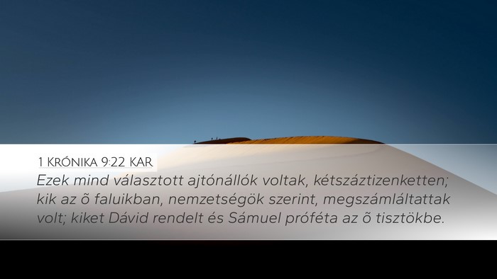 1 Krónika 9:22 KAR Bible Verse Image