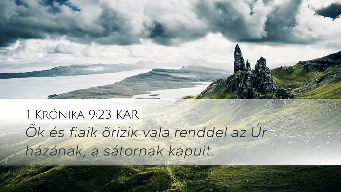 1 Krónika 9:23 KAR Bible Verse Image